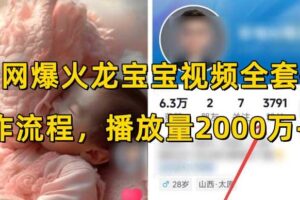 全网爆火龙宝宝视频全套操作流程，播放量2000万+