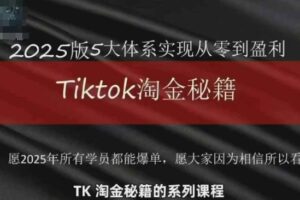TikTok跨境2025淘金秘籍，​2025TikTok从0到盈利变现