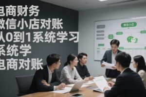 电商财务微信小店对账，从0到1系统学习电商对账