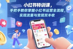 小红书特训课，手把手教你掌握小红书运营全流程，实现流量与变现双丰收