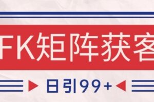 小红书某音FK赛道引流获客 自热矩阵日引200+【揭秘】