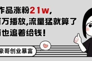 11条作品涨粉21W，条条百W播放，流量猛就算了，广告商也追着给钱