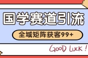 小红书某音国学赛道引流获客 自热矩阵日引200+【揭秘】