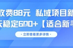 一单收费88元 私域项目新玩法 每天稳定6张+【适合新手】