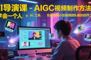 AI导演课-AIGC视频制作方法论，学会一个人+AI工具，完成如同小型视频团队般的创作工作，实现导演梦