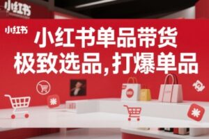 小红书单品带货，极致选品，打爆单品