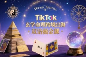 TikTok玄学命理跨境出海双语掘金课，手把手教你用命理知识精准直击海外用户痛点