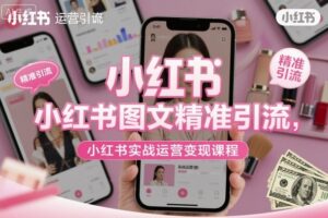 小红书图文精准引流，小红书实战运营变现课程