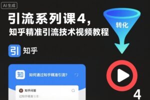 引流系列课4，知乎精准引流技术视频教程