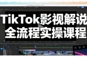 TikTok影视解说全流程实操，手把手教你打造TK爆款解说视频