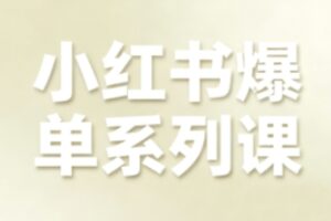小红书爆单系列课，聚焦小红书电商全链路增长（更新）