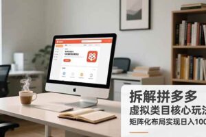 （16906期）拆解拼多多虚拟类目核心玩法，矩阵化布局实现日入1000+